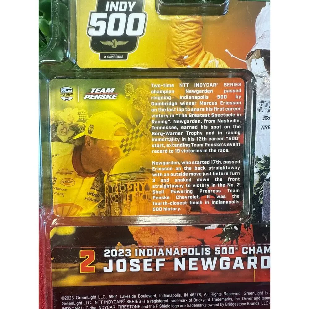 #2 Josef Newgarden IndyCar Toy - Red, Yellow, White